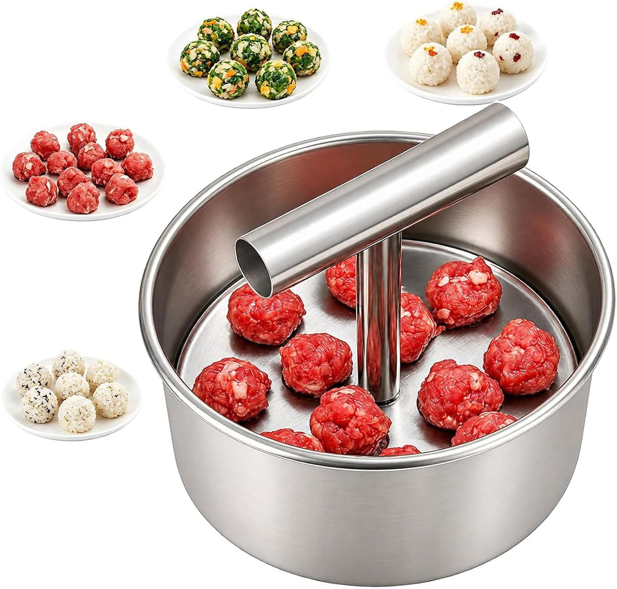2027 Upgrade Meatball Maker Tool, 3 Styles Available, Ball Stainless Steel Manual, Meatball Shaper, Quick & Easy Meatball Making Mold for Uniformly Shaped Meatballs, Home Cooking (#B)