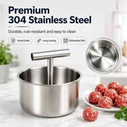 2027 Upgrade Meatball Maker Tool, 3 Styles Available, Ball Stainless Steel Manual, Meatball Shaper, Quick & Easy Meatball Making Mold for Uniformly Shaped Meatballs, Home Cooking (#B)