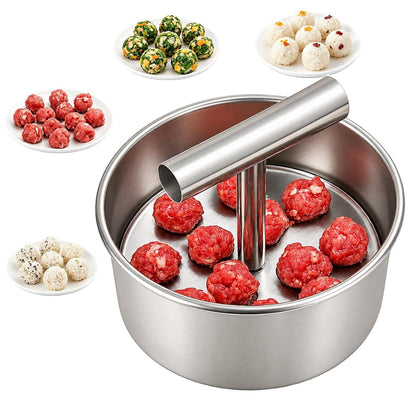 2027 Upgrade Meatball Maker Tool, 3 Styles Available, Ball Stainless Steel Manual, Meatball Shaper, Quick & Easy Meatball Making Mold for Uniformly Shaped Meatballs, Home Cooking (#B)